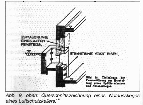 Splitterschutzwand before a window