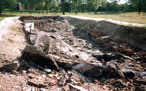 Leichenkeller 1 of Krema II  in  2000