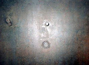 External door of the<BR>
north-east gas chamber, internal view